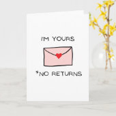 Ik ben van jou kerstkaart, toewijding, liefde kaart (Gele Bloem)