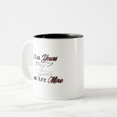 Ik ben van jou. tweekleurige koffiemok (Voorkant links)