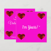 Ik ben van jou * Valentijnsdag briefkaart (Voorkant / Achterkant)