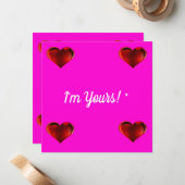 Ik ben van jou * Valentijnsdag briefkaart (Voorkant / Achterkant in situ)