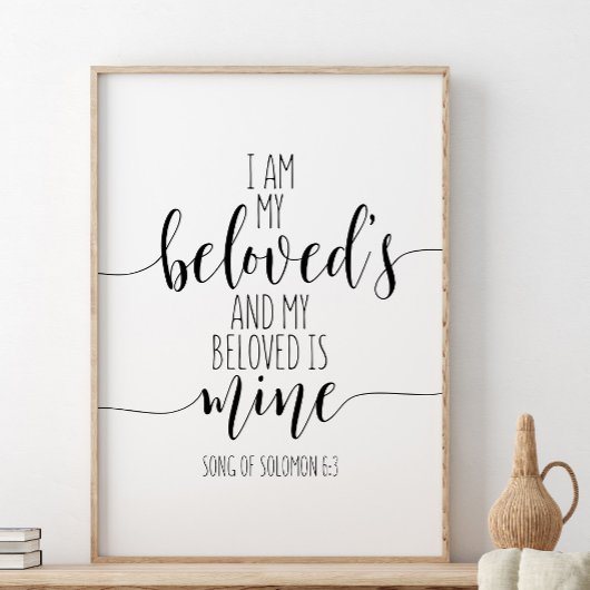 Ik ben van mij, Song van Solomon 6:3 Poster