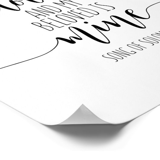 Ik ben van mij, Song van Solomon 6:3 Poster (Hoek)