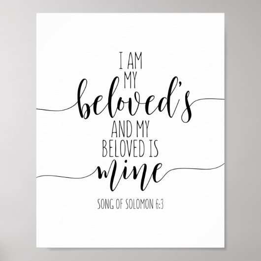 Ik ben van mij, Song van Solomon 6:3 Poster (Voorkant)