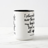 Ik ben van plan de wereld over te nemen... tweekleurige koffiemok (Center)