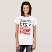 Ik ben van plan de Zombie Apocalyps te overleven T-shirt (Voorkant volledig)
