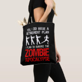 Ik ben van plan de Zombie Apocalyps te overleven Tote Bag (Dichtbij)