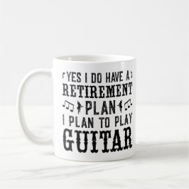 Ik Ben Van Plan Gitaar Te Spelen Pensioenplan Grap Koffiemok