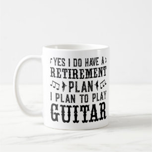 Ik Ben Van Plan Gitaar Te Spelen Pensioenplan Grap Koffiemok