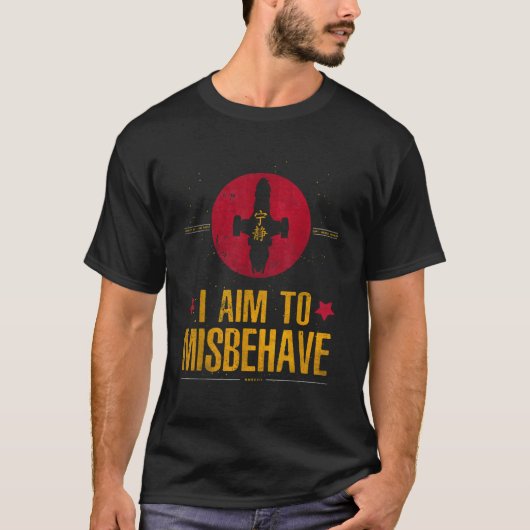 Ik ben van plan mij te misdragen t-shirt (Voorkant)
