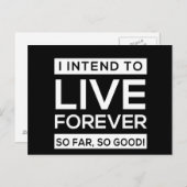 Ik ben van plan om eeuwig te leven, zo ver, zo goe briefkaart (Voorkant / Achterkant)