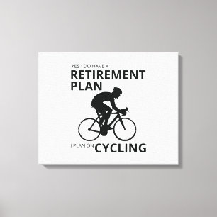 Ik ben van plan om te fietsen als ik met pensioen canvas afdruk