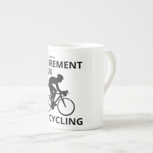 Ik ben van plan om te fietsen als ik met pensioen  porselein kop