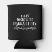 Ik ben van plan oud ongracieus te groeien blikjeskoeler (Achterkant)