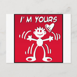 Ik ben van u - het cijfer van de valentijnstok feestdagenkaart