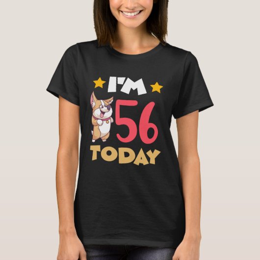 Ik ben vandaag 56 t-shirt (Voorkant)