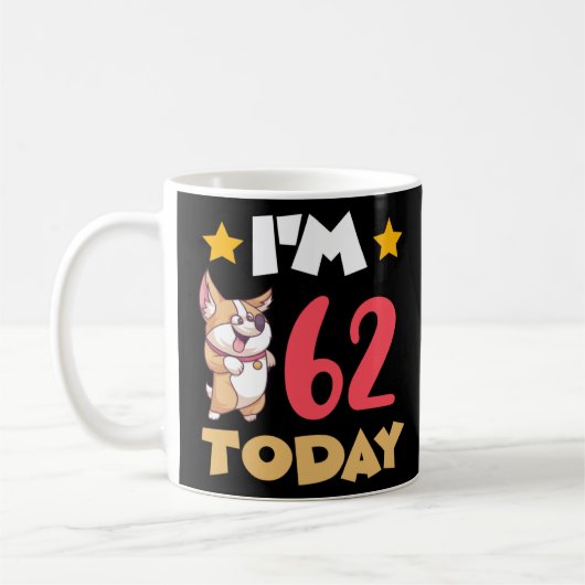 Ik ben vandaag 62 koffiemok (Links)