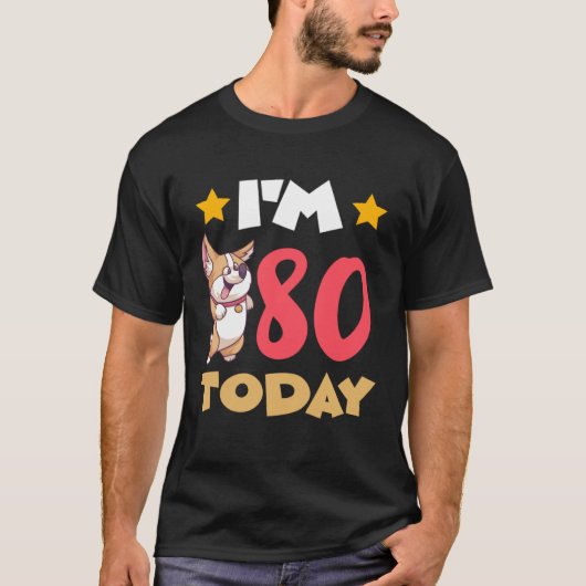 Ik ben vandaag 80 t-shirt (Voorkant)