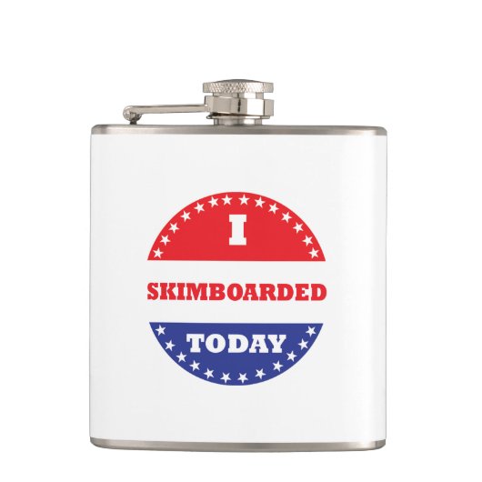 Ik ben vandaag aan het skimboard heupfles (Voorkant)