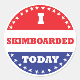 Ik ben vandaag aan het skimboard ronde sticker