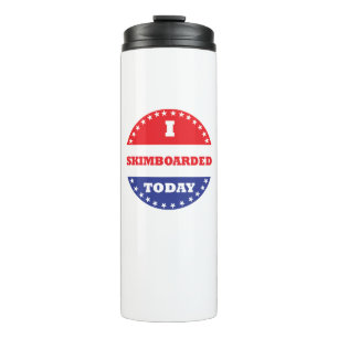 Ik ben vandaag aan het skimboard thermosbeker