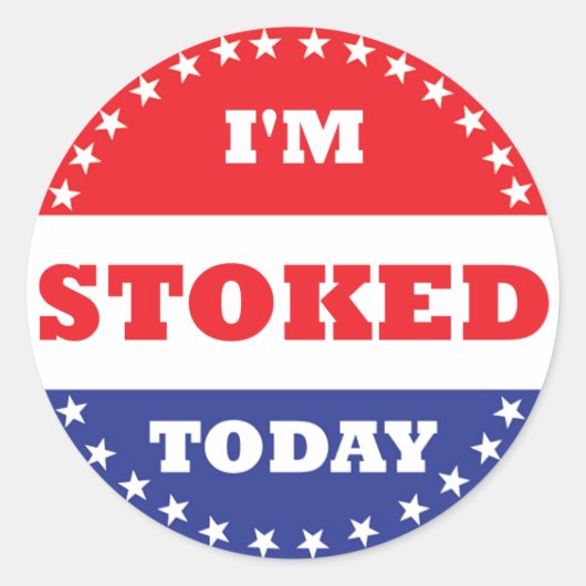 Ik ben vandaag gestopt ronde sticker (Voorkant)