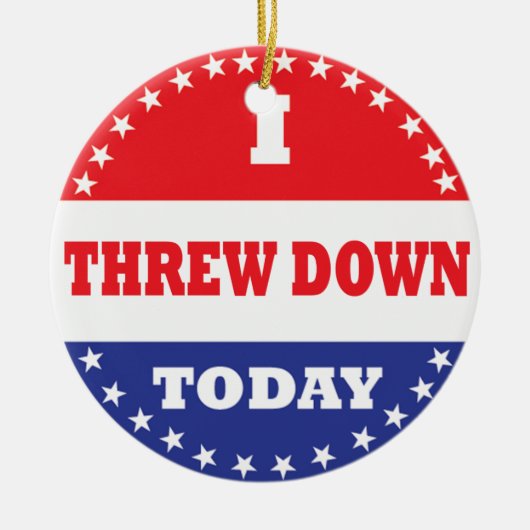 Ik ben vandaag naar beneden gegaan keramisch ornament (Voorkant)