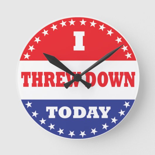 Ik ben vandaag naar beneden gegaan ronde klok (Voorkant)