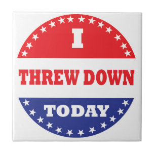 Ik ben vandaag naar beneden gegaan tegeltje