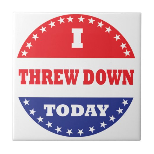 Ik ben vandaag naar beneden gegaan tegeltje (Voorkant)