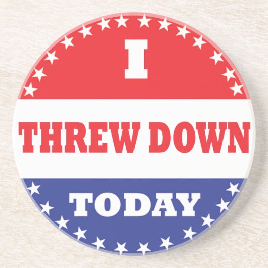 Ik ben vandaag naar beneden gegaan zandsteen onderzetter (Voorkant)