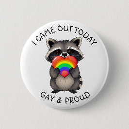 Ik ben vandaag naar buiten gekomen | Gay & Proud R Ronde Button 5,7 Cm
