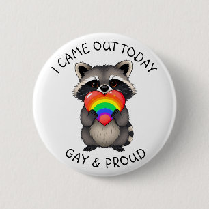 Ik ben vandaag naar buiten gekomen Gay & Proud R Ronde Button 5,7 Cm