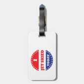 Ik ben vandaag op een jetski gereden bagagelabel (Achterkant verticaal)