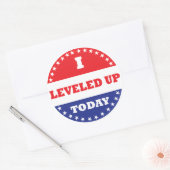 Ik ben vandaag opgevoed ronde sticker (Envelop)