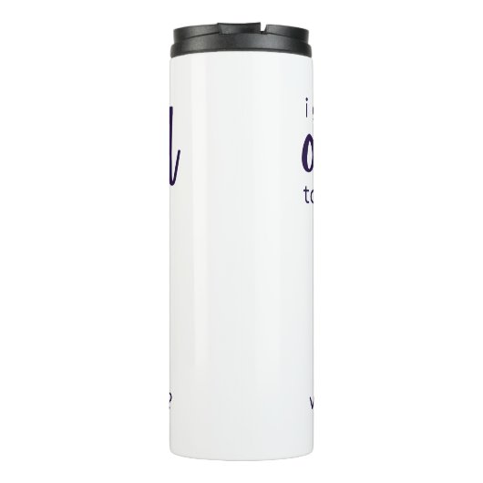 Ik ben vandaag uit bed gekomen thermosbeker (Achterkant)