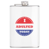 Ik ben vandaag volwassen geworden heupfles (Voorkant)