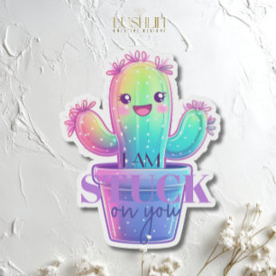 Ik Ben Vast aan Jou Cactus Mooie Vetplant Ontwerp Sticker