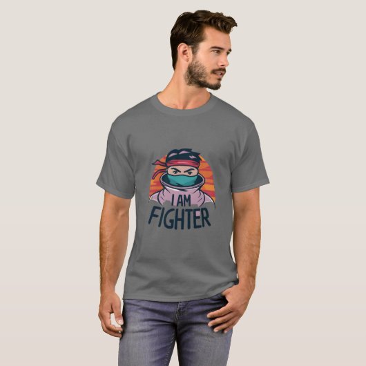 Ik ben vechter T-shirts (Voorkant volledig)
