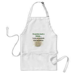 Ik ben  veel een Vegan...FUNNY Standaard Schort