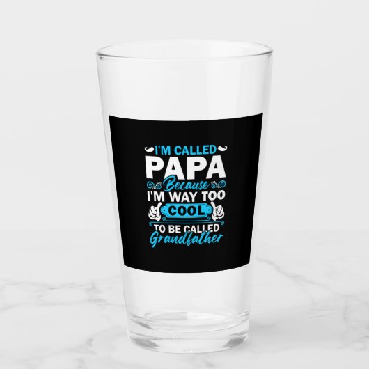 Ik ben veel te cool om grootvader te worden glas (Voorkant)