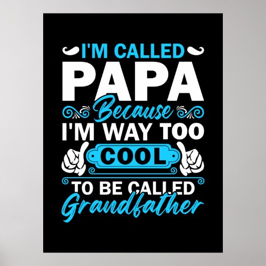 Ik ben veel te cool om grootvader te worden poster (Voorkant)