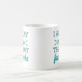 Ik ben veel vriendelijker dan mijn gezicht. koffiemok (Center)