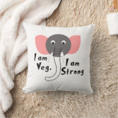 Ik ben Veg ik ben Sterk Baby Olifant Kussen (Deken)