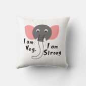 Ik ben Veg Ik ben Sterke Baby Elephant Kussen (Achterkant)