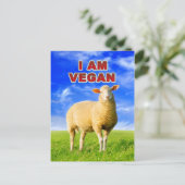 IK BEN VEGAN BRIEFKAART (Staand voorkant)