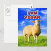 IK BEN VEGAN BRIEFKAART (Voorkant / Achterkant)