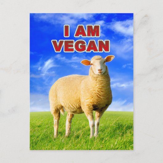 IK BEN VEGAN BRIEFKAART (Voorkant)