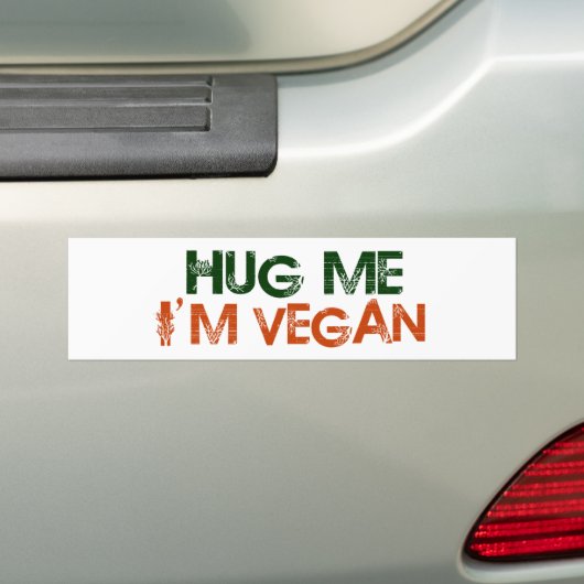 Ik ben Vegan. Bumpersticker (Op auto)
