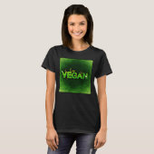 Ik ben Vegan geschreven met een grassy Natuur text T-shirt (Voorkant volledig)