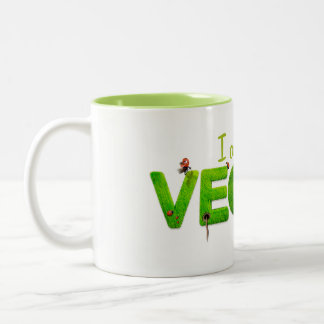 Ik ben Vegan Golfclubhoes Tweekleurige Koffiemok